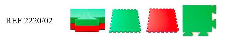 Tatame_EVA_verde_vermelho